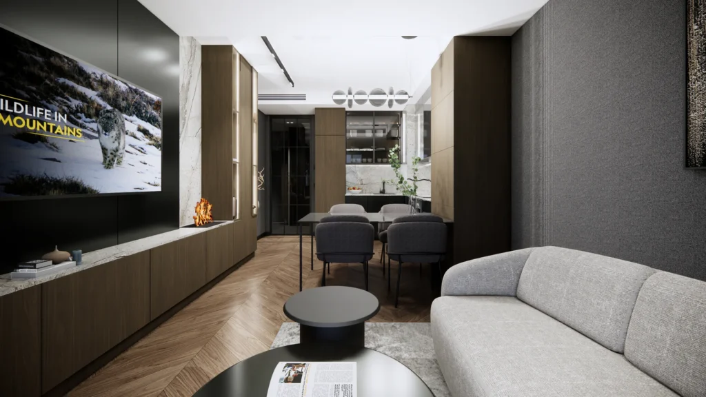 Интериорни визуализации на Апартамент 08 – Memiko Homes, Лозен, София
