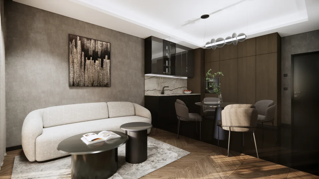 Интериорни визуализации на Апартамент 06 – Memiko Homes, Лозен, София