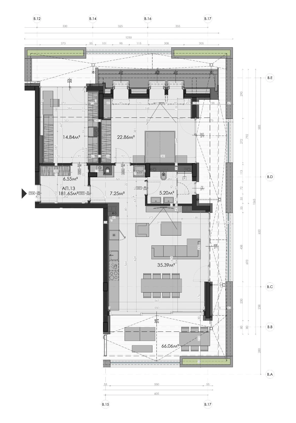 Разпределение на Апартамент 13 – Memiko Homes