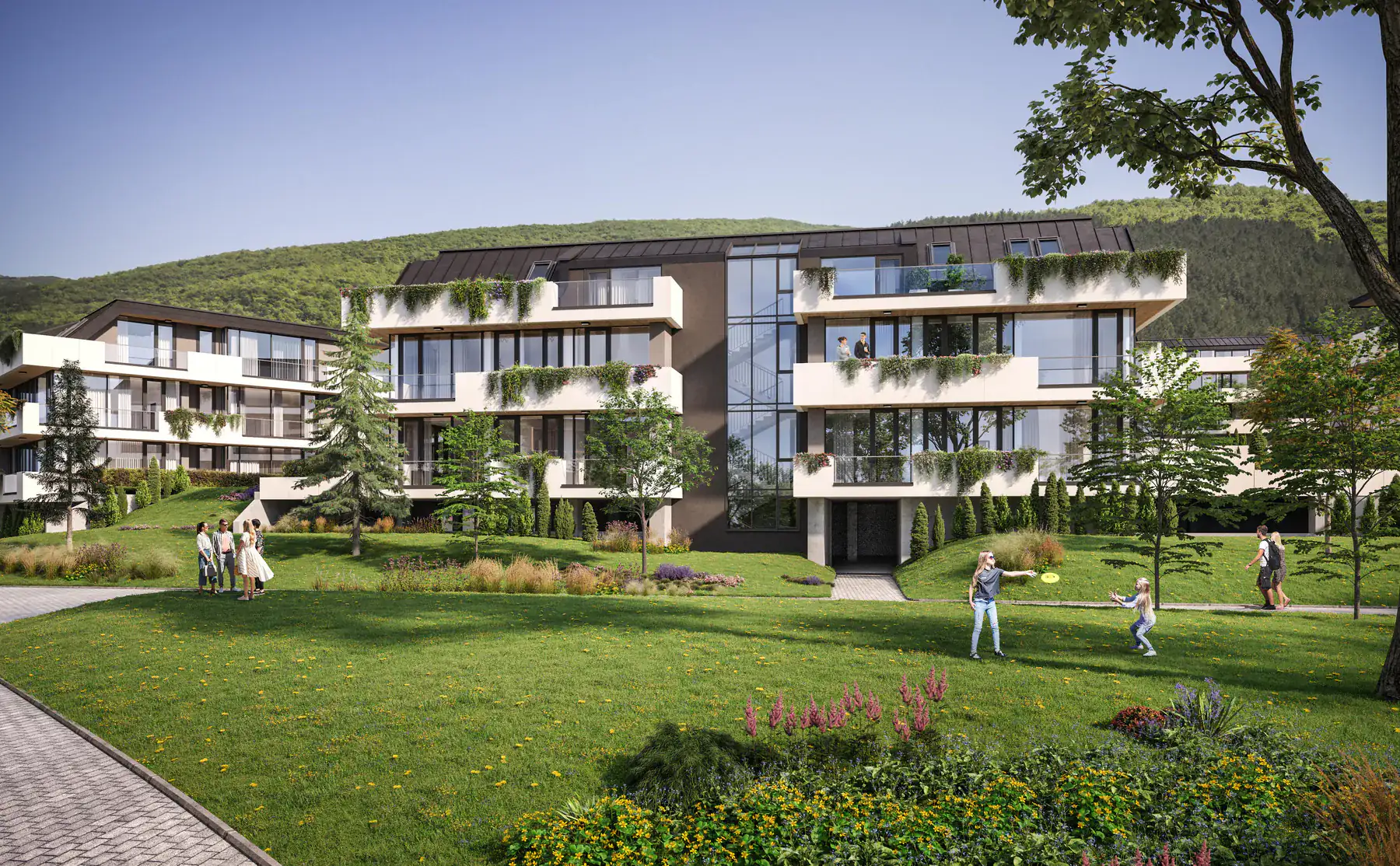 Модерна жилищна сграда в New Land District – Лозен, София